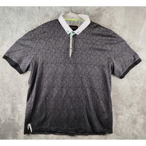 Maceoo Shirt Polo Mozart Triangles Men's 2XL Extra Large All Over Print Design